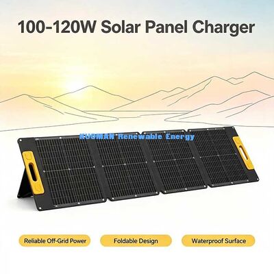100‑120W Off‑Grid Portable Solar Panel, Fold‑able Waterproof Solar Charger for Emergency Backup Power
