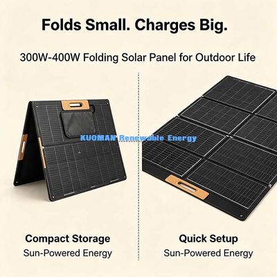 300W Lightweight Folding Solar Charger, Portable Solar Panel for Hiking Beach & Outdoor Trip