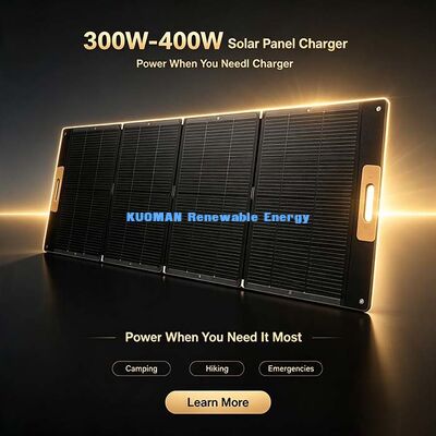 400W Folding Portable Solar Charger Panel, IP67 Waterproof Solar Kit for RV & Emergency Backup