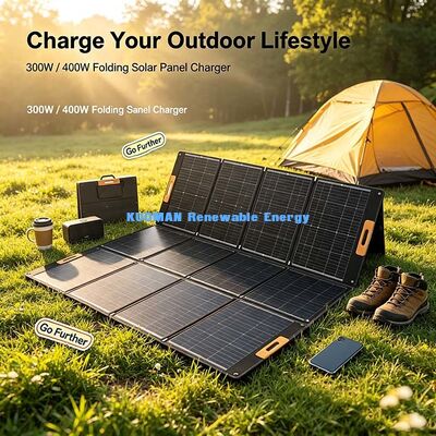 400W High‑Efficiency Folding Solar Panel, Waterproof Portable Solar Kit for Home Blackout Backup
