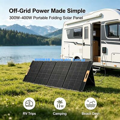 400W Folding Solar Power Panel, IP67 Waterproof Portable Solar Charger for Emergency Home‑Use