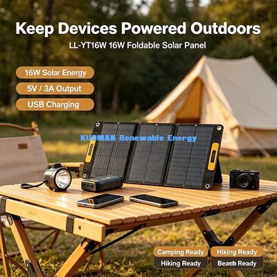 60W Splash‑Resistant Foldable Solar Power Panel, Off‑Grid Solar Charger for Portable Generator