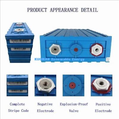 100Ah 3.2V Lithium Iron Phosphate Prismatic Cell, Built‑in Safety Valve Lithium Battery Pack 