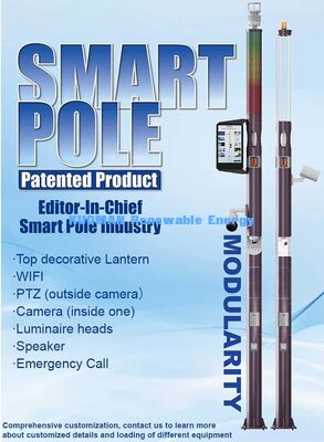 Smart Pole System with LED Light, Camera, WiFi and Emergency Call