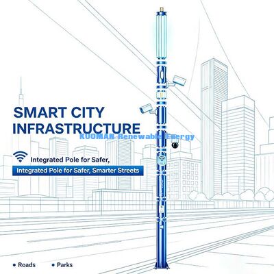 Smart Pole System with LED Light, Camera, WiFi and Emergency Call