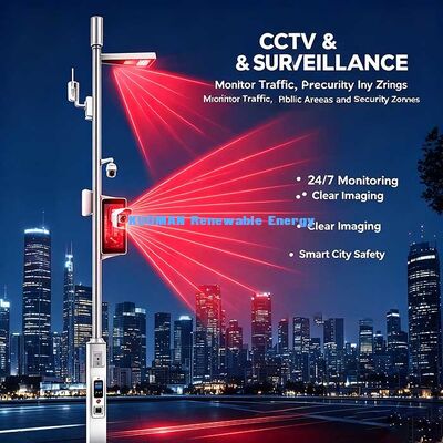 Integrated Smart Light Pole, IoT Smart Street Lamp with Cloud Remote Control System for Urban Construction