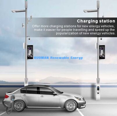 Smart City Light Pole, Smart Street Pole with CCTV Camera, WiFi Hotspot & EV Charging Station