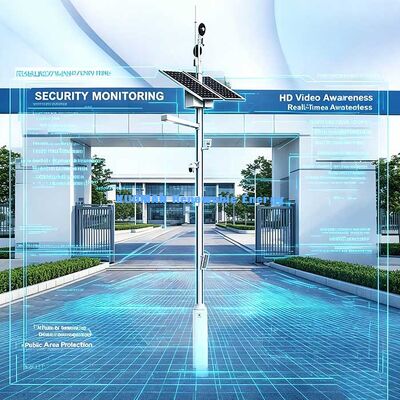 Waterproof Emergency Call System Solar Smart Pole, Full‑Duplex Audio Intercom 